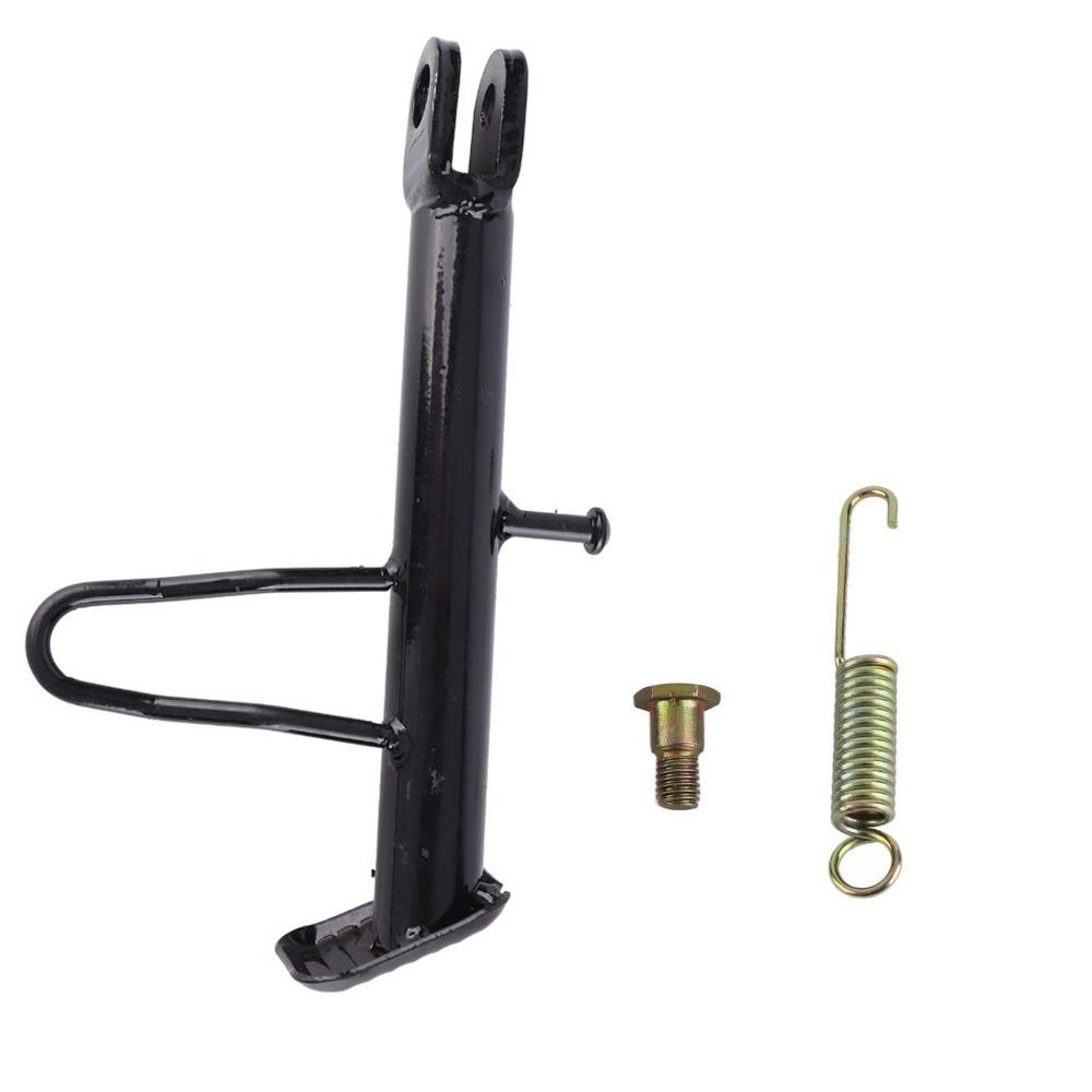 Durable Iron Motorcycle Kickstand with Spring Hardware 18/20cm Parking Foot Support Black Nonslip Kickstand Foot Dirt Bike Stand