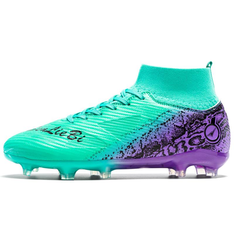 New high-top football shoes, outdoor sports, male and female students, broken nails, professional games, long nails football shoes
