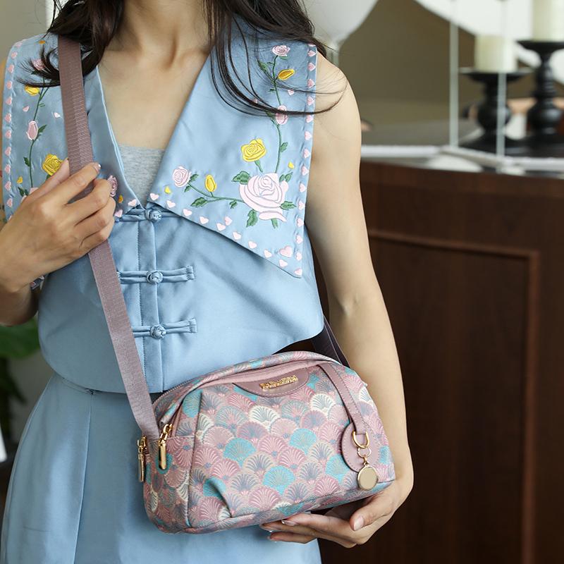 Women's Bag Vintage Printed Small Square Bag Shoulder Crossbody Bag