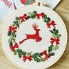 Printed Pattern Christmas Embroidery Kit Handmade Embroidery Starter Kit  Practice