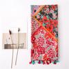 Print Geometric Tassel Turban Scarf Boho Scarf For Women Lightweight Floral Printed Scarf