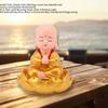 Small Monk Ornaments Cute Monk Car Interior Display Decoration Light Energy Sensing Decorations for Car Dashboard Home