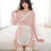 Japanese Bunny Maid Lingerie - Cute & Alluring Sleepwear with Bow & Bunny Print