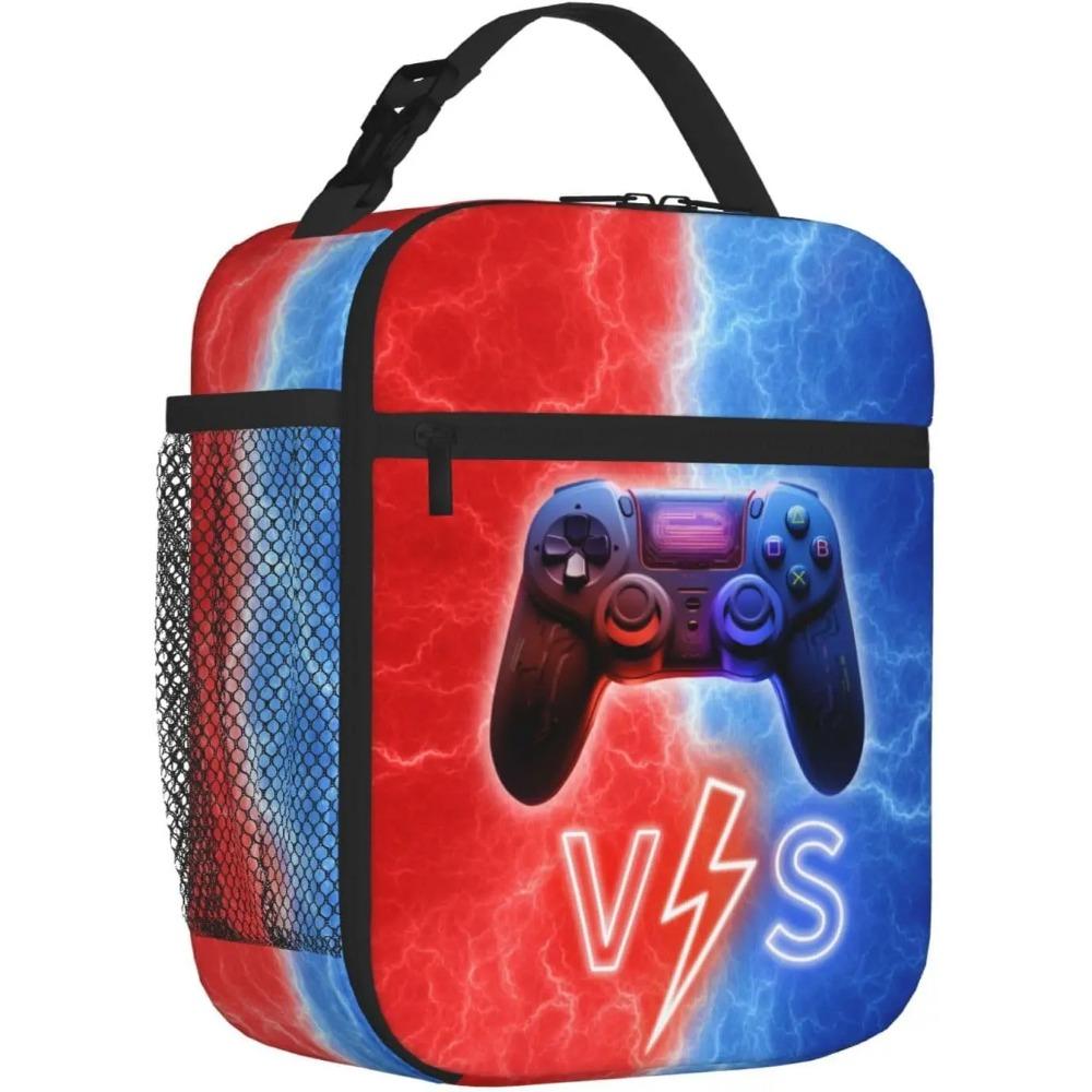 Lunch Box for Boys, Cool Video Game Controller Reusable Lunch Bag for Kids, Gaming Reusable Lunch Box Cooler  for School Travel