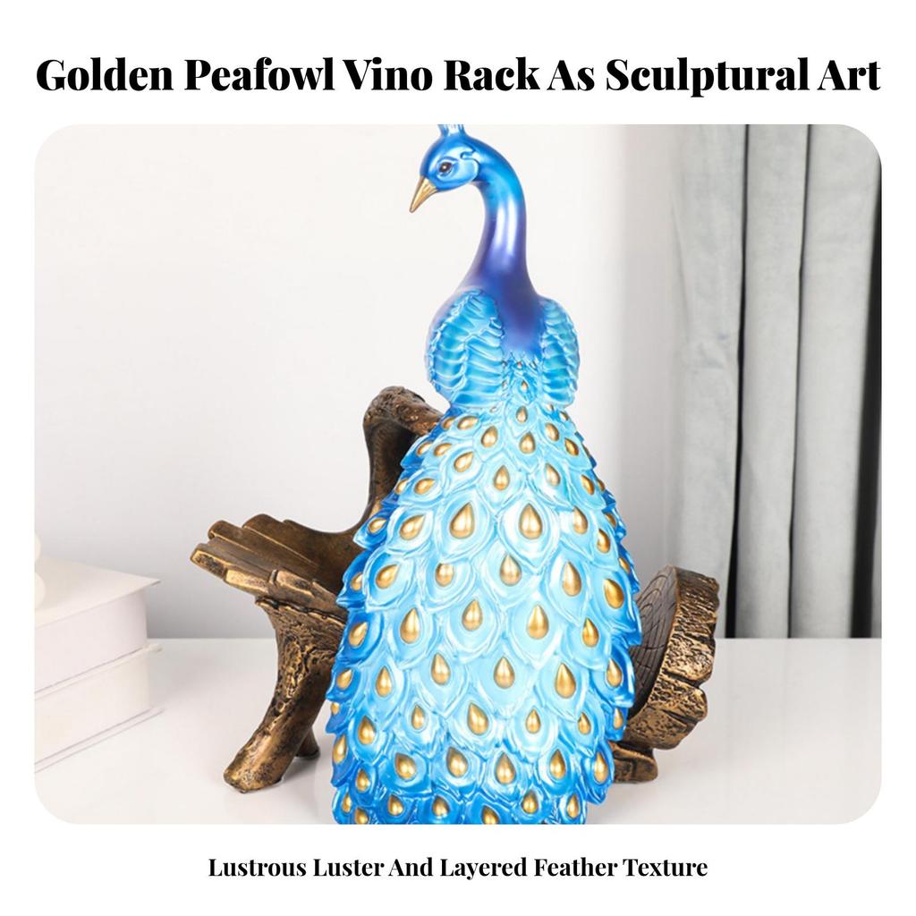 Peacock Wine Holder Stylish Bottle Creative for Dining Room