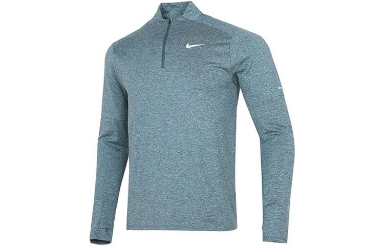 Nike T Shirts Men s Blue Stand Collar Moderate Straight Fit DD4757-058 XL