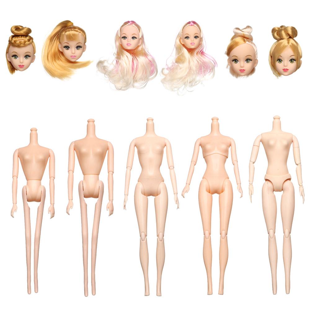 1/6 Blyth Doll Body Movable White Skin Joint 30CM Female BJD Doll Head With Hair Toy For Girls Diy Fashion Princess Women Making