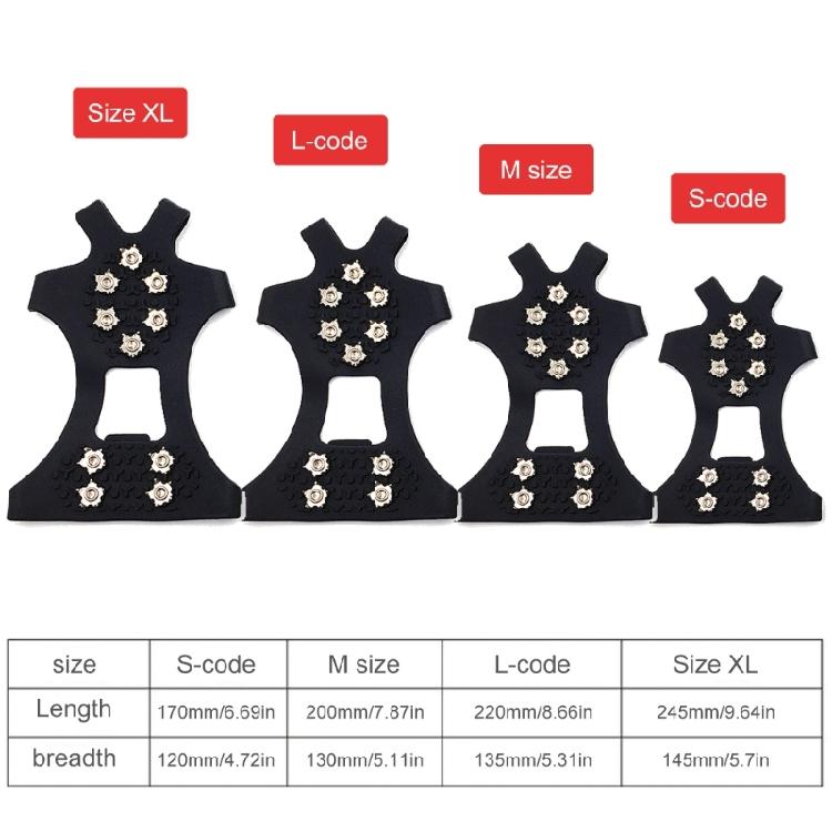10 Studs Reliability Antiskid Footwear Ice Grippers Spikes Climbing Crampons Suitable for Winter Sports Lover