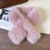 New Imitation Rex Rabbit Hair Cross Neck Cover Scarf Autumn and Winter Versatile Thickened Warm Couple Student Neck Scarf