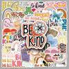50pcs Psychological Slogan Stickers: Fresh English Phrases for Journaling Deco.