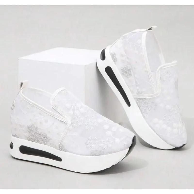 Schnür-Flats Plateau Damen Sportschuhe Mesh Atmungsaktive Sneaker 2025 Sommer Neu Lässige Sandalen Laufen Strand Rocken Tanzschuhe