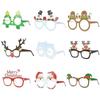 Christmas Gifts for Adults, Children, Toys, Santa Claus, Snowman, Glasses, Christmas Decoration Glasses, 3D Paper Glasses (set of 9)