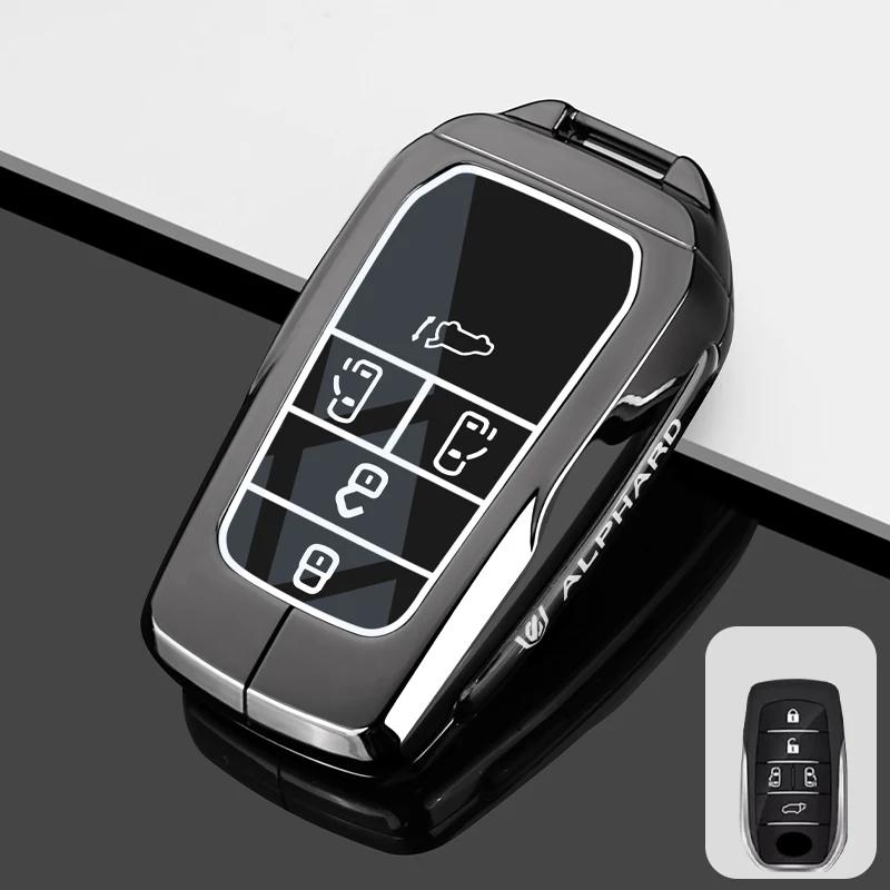 ANY1 Zinc Alloy Car Smart Remote Protector Car Key Case Cover Styling Accessories For Toyota Vellfire Alphard 30 Series Previa Tarago