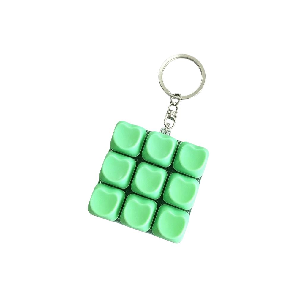 Stress Relief Fidget Button Keychain Pendant Bag Key Decor Unique Fidget Clicker Toy Sensory Play