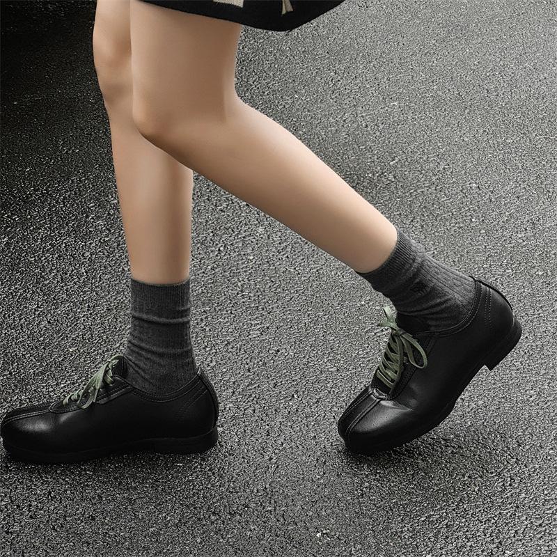 

Повседневные кожаные туфли мужские деловые туфли ретро ленивые туфли пригородные туфли дерби с круглым носком 24715-J 39