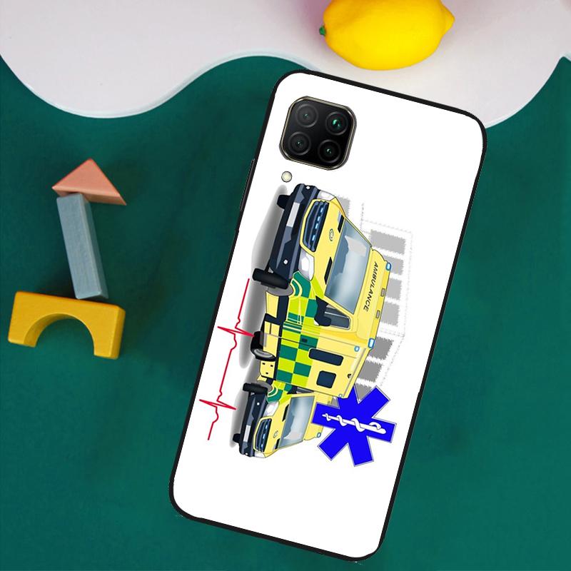 EMT EMS Ambulance For Huawei Nova Y73 Y72 Y70 Y90 Y60 Y61 Y91 12s 12i 11i 8i 9 10 SE P40 Lite P30 P60 Pro Case