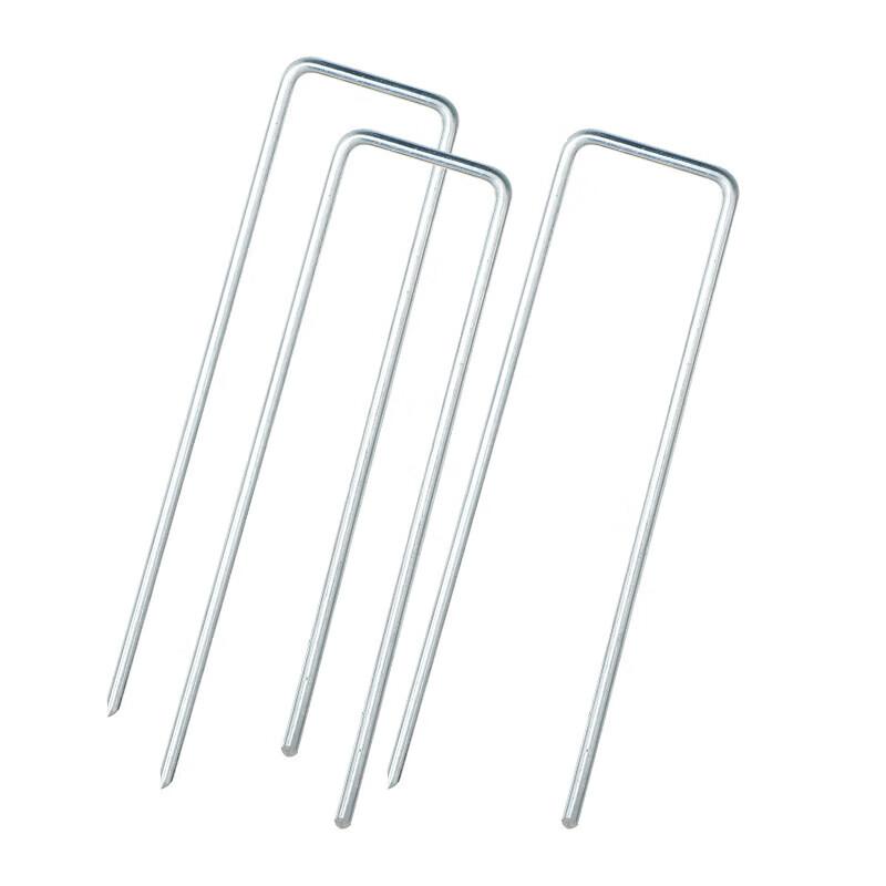 Outdoor U-shaped Steel Ground Stakes