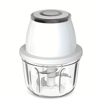 Powerful 304 Stainless Steel Portable Electric Food Chopper & Processor - 350ML Mini USB Wireless Handheld Garlic Slicer For Vegetables & Meat AVE