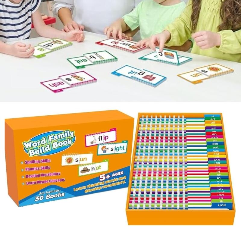 30pcs Letter Sounds Flash Cards Books Designed For Kids Aged 3-6 To Boost Vocabulary And Cognitive Growth