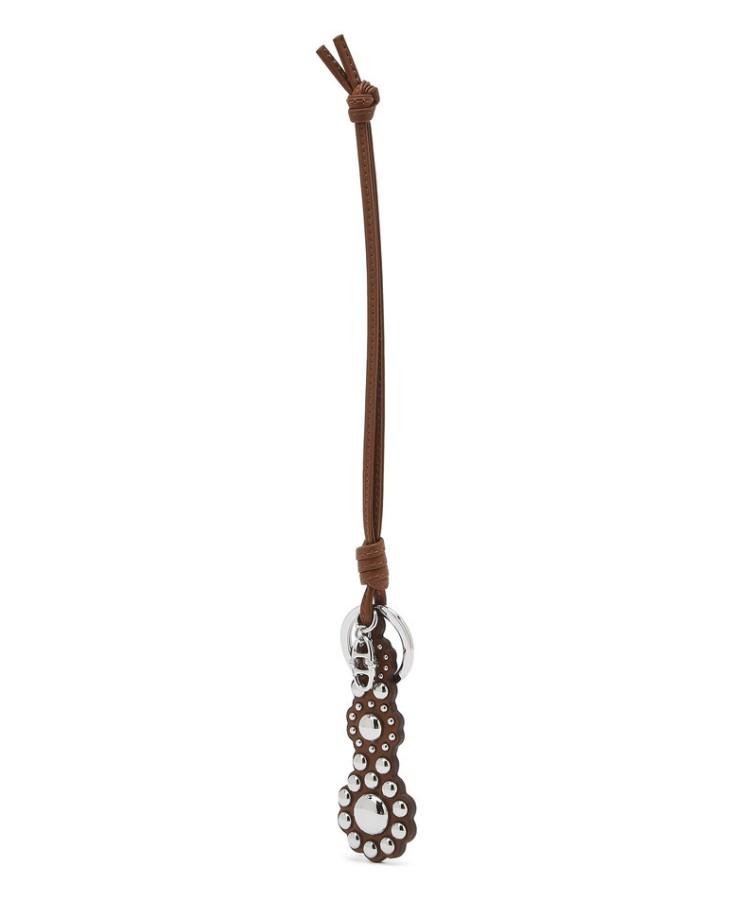 ATHE VANESSABRUNO Brown Studded Flower Bag Charm Keyring Aaho5E712W2