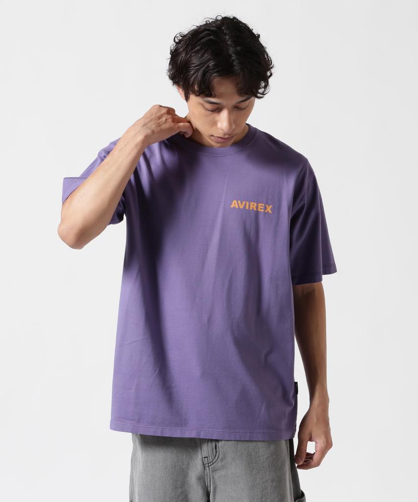 AVIREX FLYING BEAR T-SHIRT 25 (WEB&DEPOT Exclusive) Men's Short Sleeve T-shirt XL 080 Purple 783-5134071
