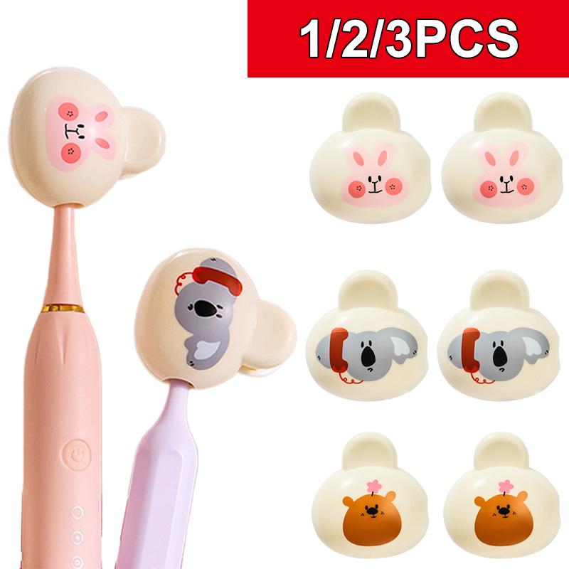 1/2/3 szt. Przenośne Klipsy Ochronne na Główki Szczoteczek do Zębów Uniwersalne Wzory Zwierzęce Osłonki na Szczoteczki do Zębów Pyłoszczelne Do Użytku Domowego i Podróży