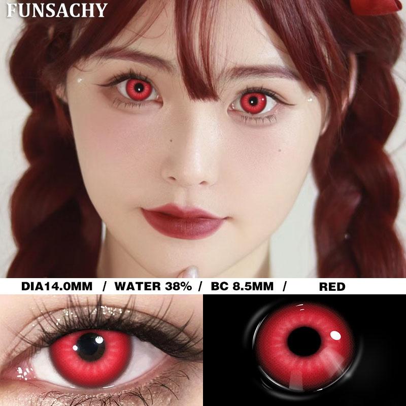 FUNSACHY 1 pár Bláznivé Cosplay Kontaktní čočky pro Oči Anime Hraní Rolí Kontaktní Čočka Kosmetická Barevná Vícebarevná Zornička