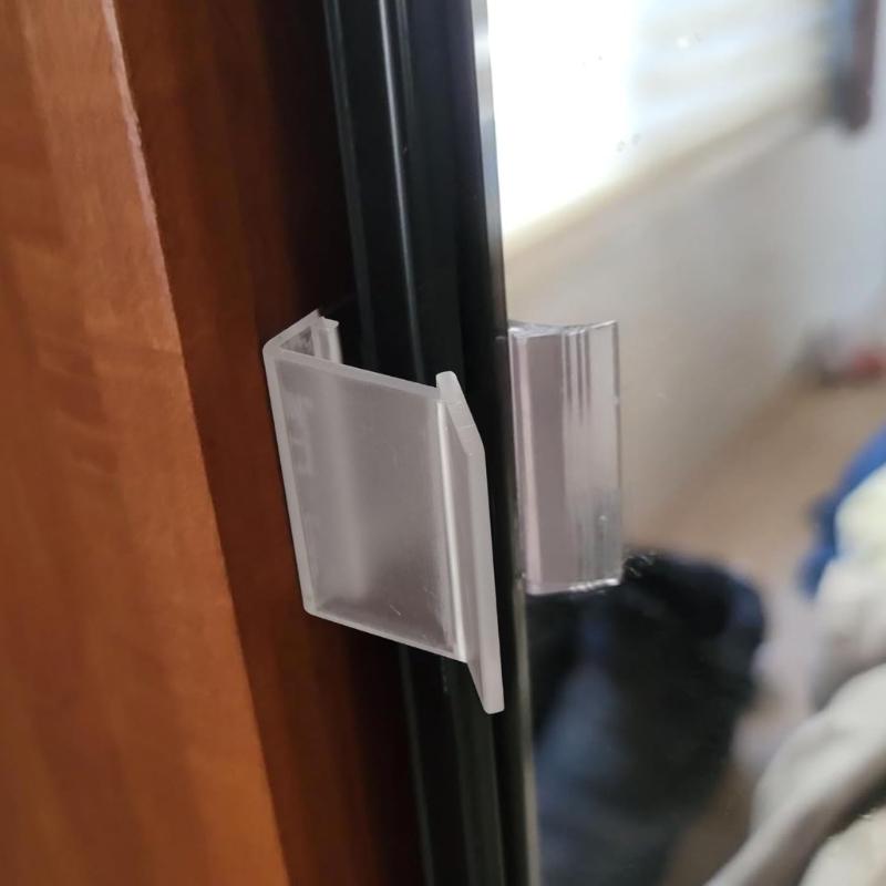 Clear Sliding Mirror Door Latches Easy to Use Sliding Mirrored Travel Door Latches Travel Trailer Door Security for Home