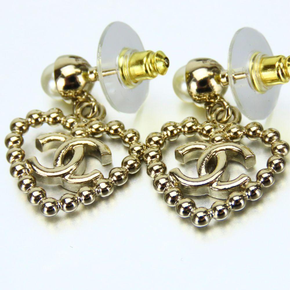 Used CHANEL Pierce COCO Mark metal 6.4g Silver heart