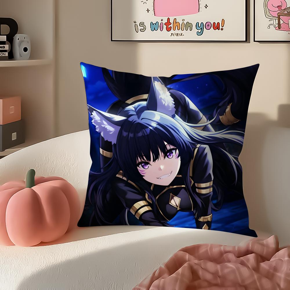 Epic Anime TThe Eminence In Shadow Cushion Cover Pillowcase Short Plush Invisible zipper Room Sofa Cushion Cover