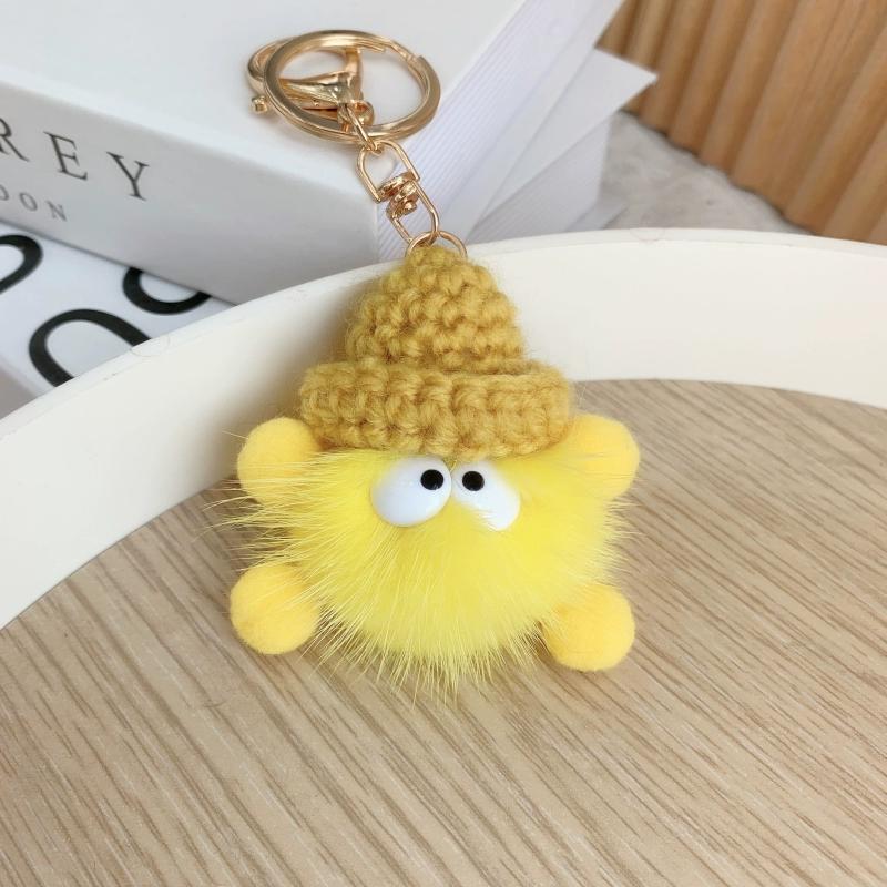 Nou Păr de Nurcă Brichete Mici Praf Elf Pandantiv de Pluș, Breloc de Chei Auto Pandantiv Femeie Păpușă