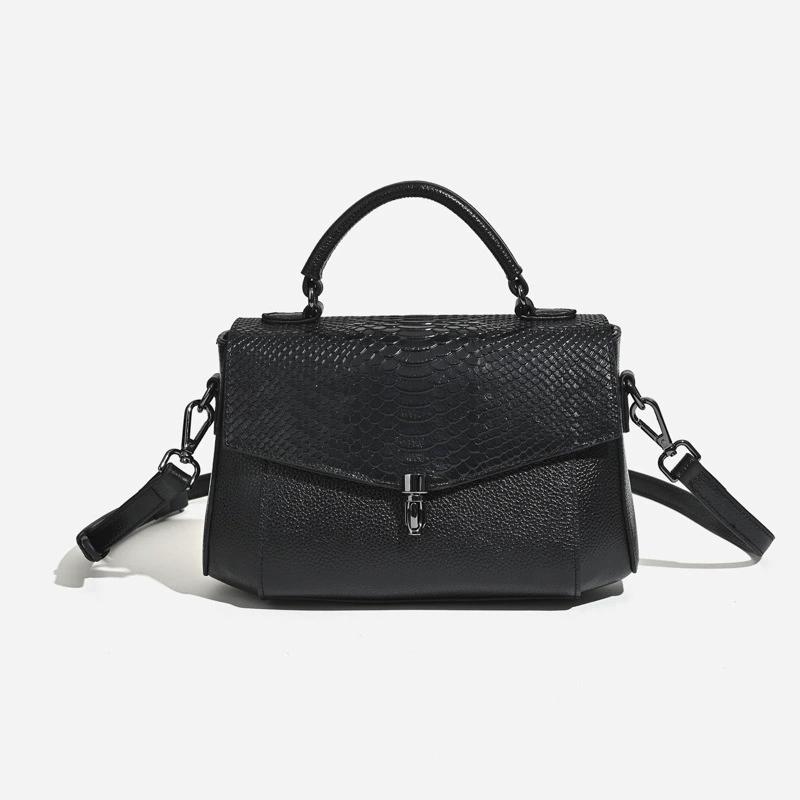 

Small Genuine Leather Tote Bag Crocodile Cow Leather Handbag Woman Fashi Ladies Shoulder or Crossbody Bags