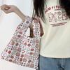 Japanese Style Cartoon Cat Bucket Bag Student Handbag 2024 New Simple Commuter Lunch Bag Outdoor Storage Bag