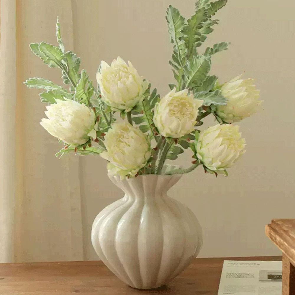 Large Size Artificial Flower Multicolor Lifelike Artificial Artichoke Flower DIY flocked Nordic Thistle Flower Photo Props