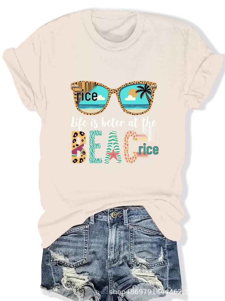 Women's Cross-Border Fashion Round Neck T-Shirt