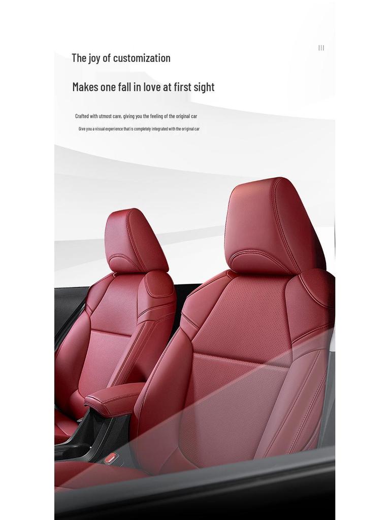 Pokrowce na siedzenia z prawdziwej skóry Toyota Corolla Cross – Pełne owinięcie, 24 modele, Kompatybilność całoroczna