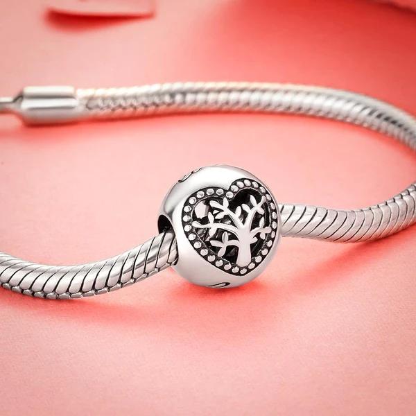 Neuer Kupfer-Stammbaum-Zwinger-Anstecknadel-Anhänger Schmuckstück Perle Passend für Original-Charms-Armband Schmuckzubehör