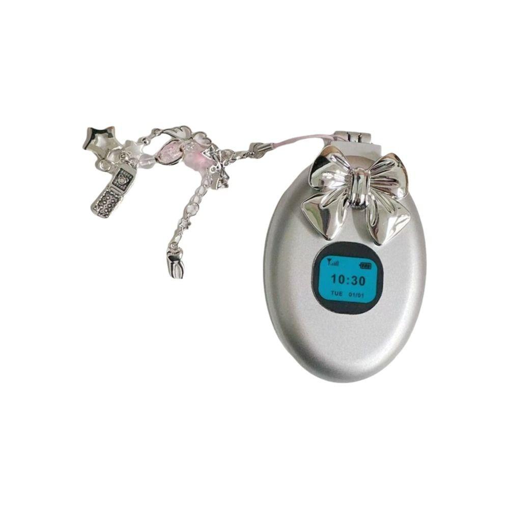 Flip Phone Make-up Mirror Millennium Style Y2k Pendant Plastic Air Cushion Comb Women Girls
