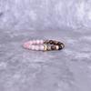 Natural Rose Quartz and Rhodonite Beaded Bracelet Lunar Stretchable Bracelet For Women Healing Gemstone Crescent Moon Jewelry Unique Gift
