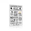 Decorative Metal Wall Sign Rooster Chicken Tin Art 20x30cm Home Kitchen Farmhouse Decor Vintage Retro Poster