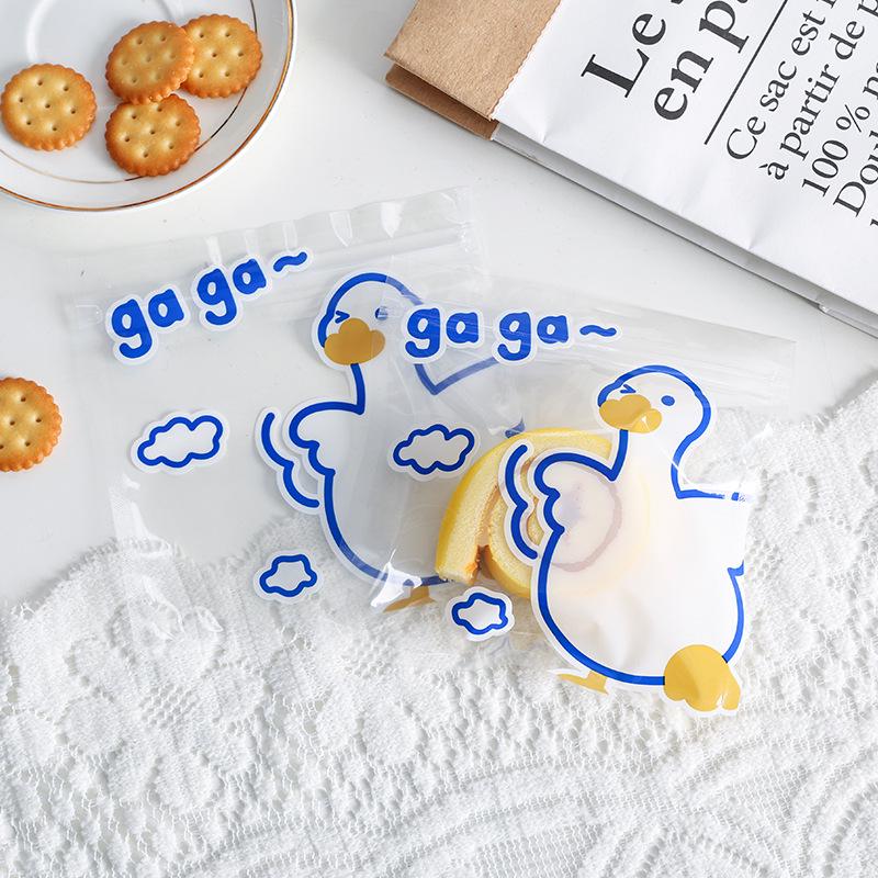 Cute Cartoon Self-Sealing Jewelry & Gift Bag - Transparent Back-to-School Packaging Mask Bag