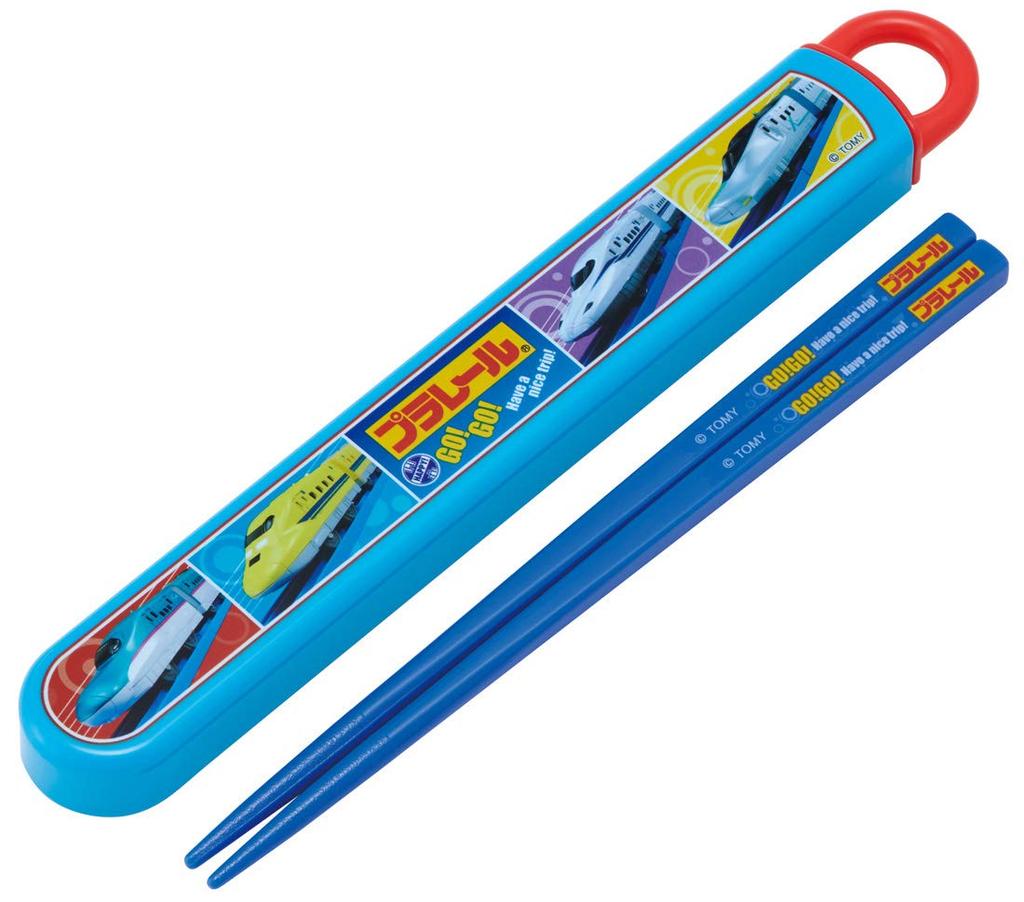 Skater Antibacterial Chopsticks and Chopstick Case Plarail Made in Japan A Children's Ag+ Set, 21, 16.5cm, ABS2AMAG, -