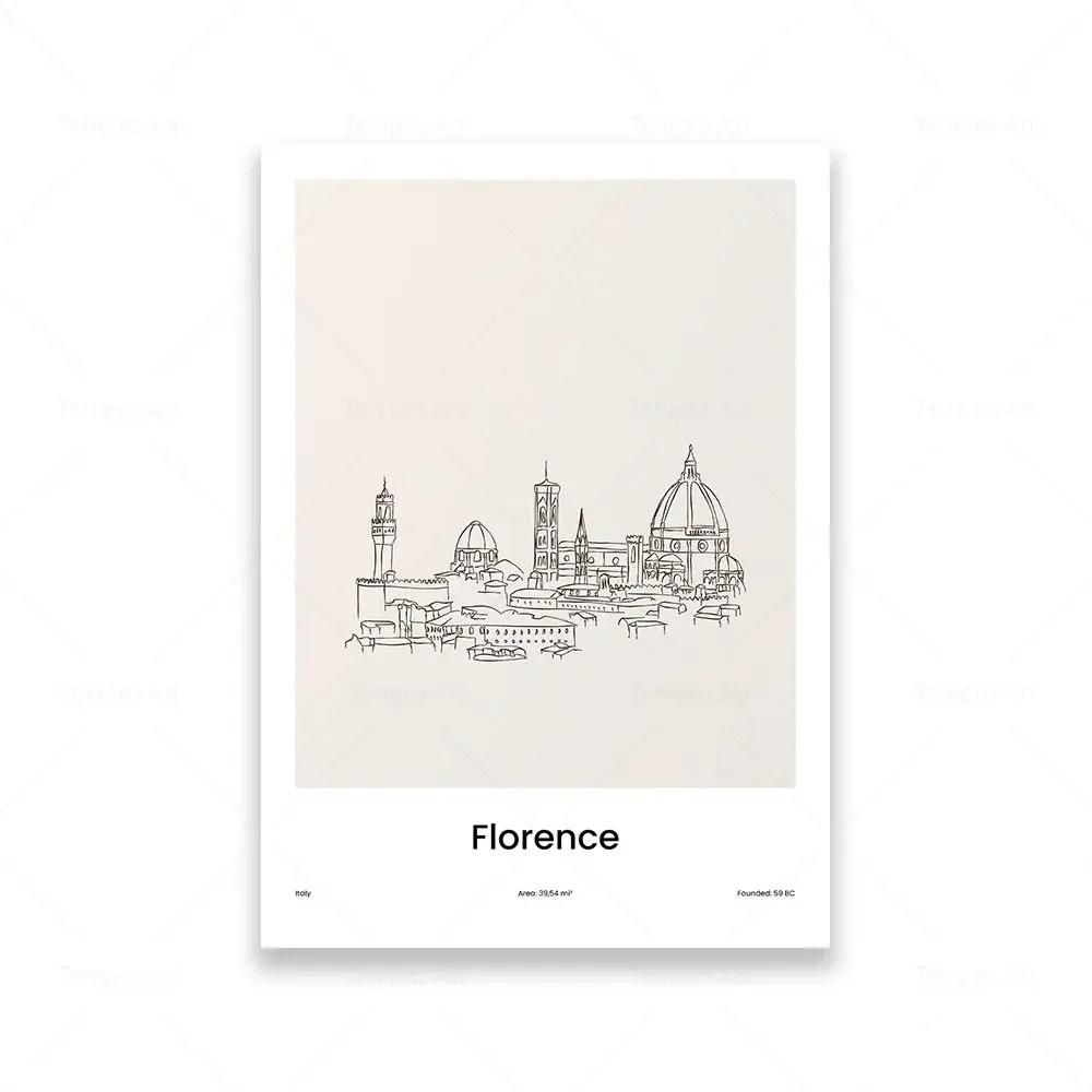 Modern Minimalist City Skyline Wall Art New York Toronto HD Canvas Print Poster for Living Room Bedroom Decor