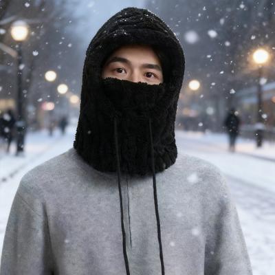 Balaclava en Polaire Yousheng pour Femme Hiver Ensemble Chapeau Écharpe Une Pièce Coupe-Vent Masque Facial Ski Cache-Cou Thermique pour Temps Froid