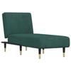 VidaXL Chaise longue vert foncé velours 352795