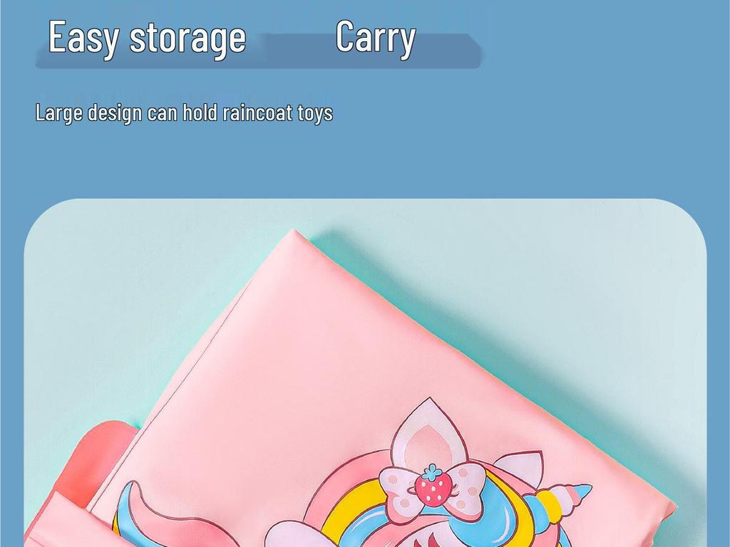 Kids' Cartoon Raincoat for Toddlers & Students - Waterproof Rain Cape with Seat Cover