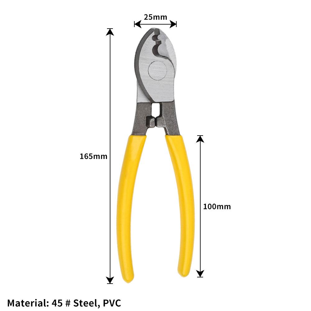 6 Inch Manual Electrician Cable Cutter Tool, Multifunctional Anti Slip Electrician Pliers, Labor-Saving Wire Stripping Pliers