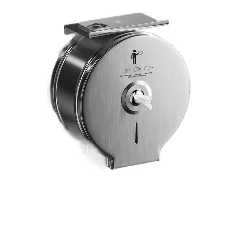 Stainless Steel Wall-Mounted Jumbo Roll Toilet Paper Dispenser
