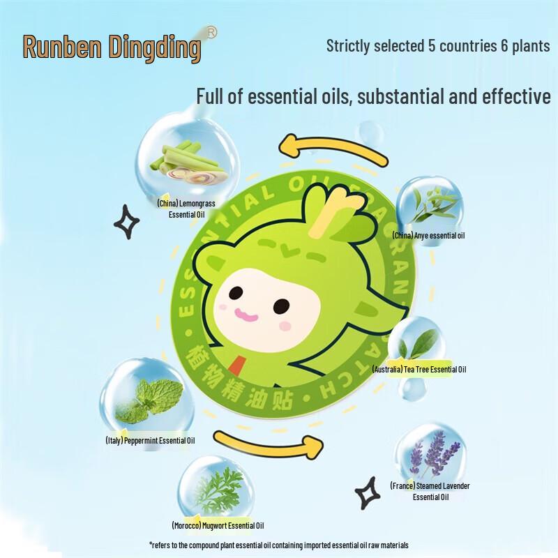 Runben Dinding Plant Essential Oil Mosquito Repellent Patches