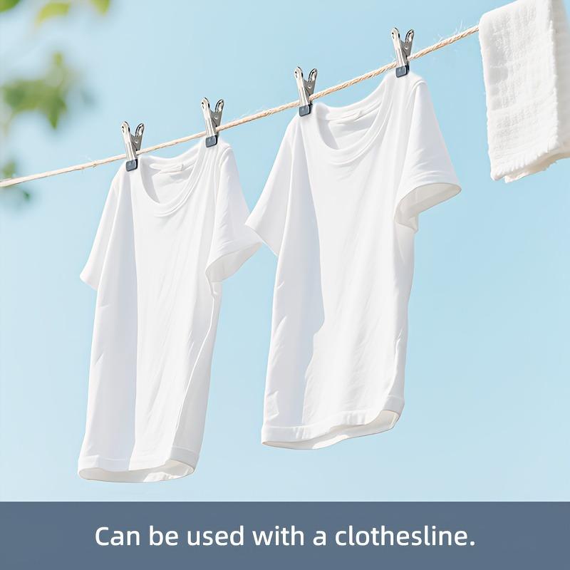 10 pièces pinces à linge antidérapantes en acier inoxydable, pinces métalliques multifonctionnelles antirouille, pinces à linge